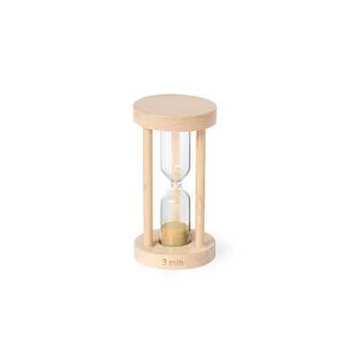 Reloj Arena 3min Cristal/Madera Haya