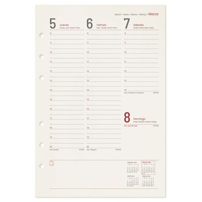 Recambio Semana Vista Multilingüe