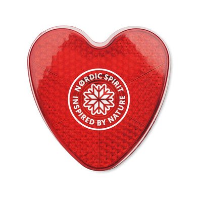 Reflector en forma de corazón con clip