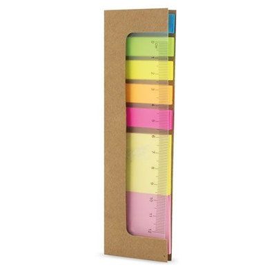 Regla 12cm con Marcadores y Notas