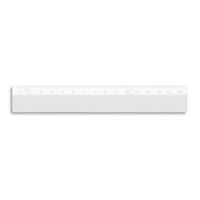 Regla Opaca 15cm con Relieve UE Blanco