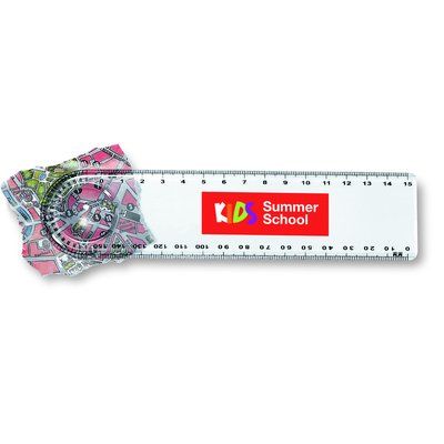 Regla transparente 15 cm con lupa