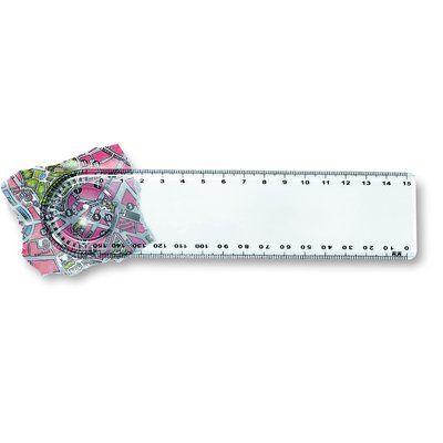 Regla transparente 15 cm con lupa