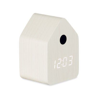 Reloj despertador pequeño con alarma cuco Blanco