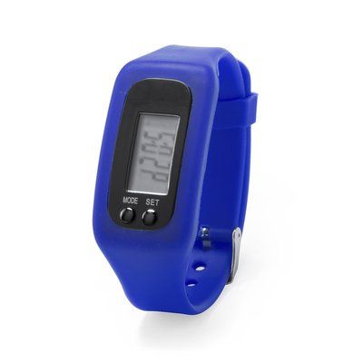 Reloj digital de pulsera con correa de silicona Azul