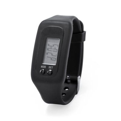 Reloj digital de pulsera con correa de silicona Negro