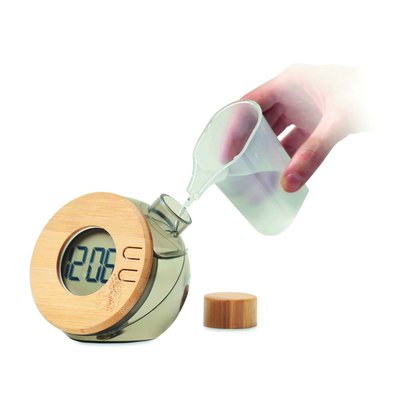 Reloj LCD Alimentado por Agua y Sal