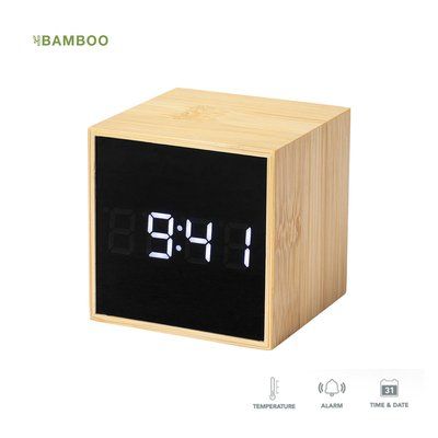 Reloj Multifunción de Bambú