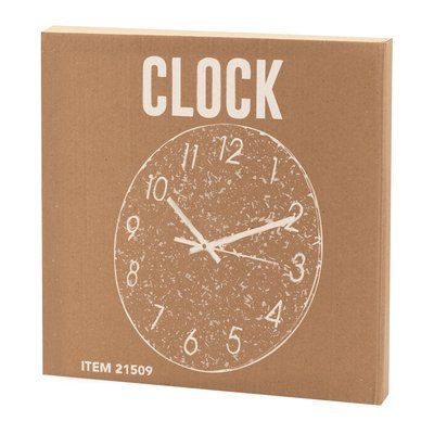 Reloj de pared corcho números metálicos