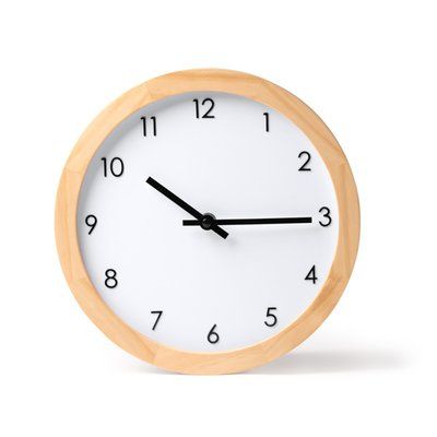 Reloj de pared vintage de bambú Crudo Talla Única Adulto