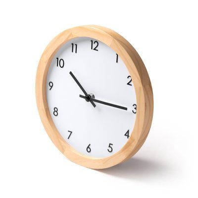 Reloj de pared vintage de bambú