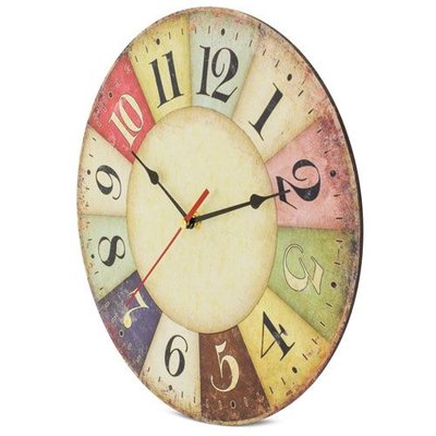 Reloj Vintage MDF Multicolor