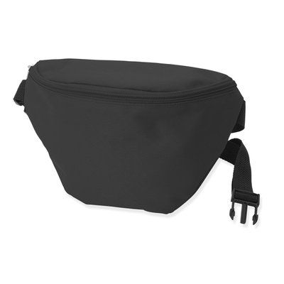 Riñonera con bolsillos frontal y trasero Negro Talla Única Adulto