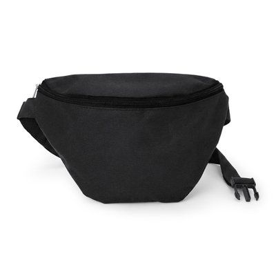 Riñonera con bolsillos frontal y trasero Negro