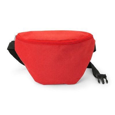 Riñonera con bolsillos frontal y trasero Rojo