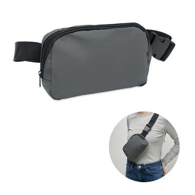 Riñonera de poliéster bolsillo interior Gris Piedra