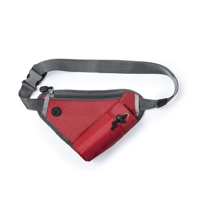 Riñonera triangular de poliéster 210D Roj