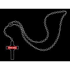 Rosario de silicona | Cruz centro | 30 x 6