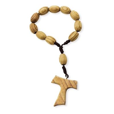 Rosario de mano de madera