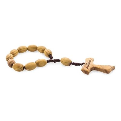 Rosario de mano de madera