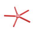 Salvamantel 5 Varillas de Silicona Plegable Rojo