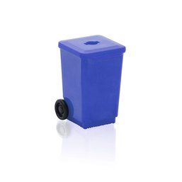 Sacapuntas longi en forma cubo basura Azul