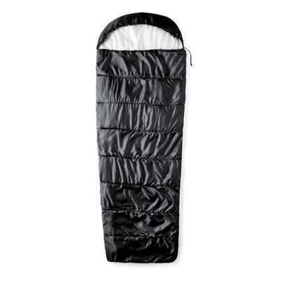Saco de dormir acolchado con funda Negro