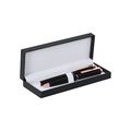 Set de bolígrafo y roller Estuche piel Neg