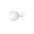 Set de raqueta y balón con válvula y elástico Bla
