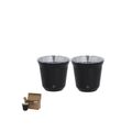 Set 2 vasos 80ml acero reciclado y doble pared