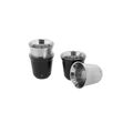 Set 2 vasos 80ml acero reciclado y doble pared