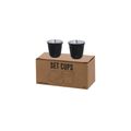 Set 2 vasos 80ml acero reciclado y doble pared