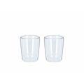 Set de 2 vasos de cristal doble pared 65 ml Trans