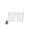 Set de 2 vasos de cristal doble pared 65 ml