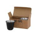Set 2 vasos 80ml acero reciclado y doble pared