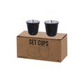 Set 2 vasos 80ml acero reciclado y doble pared