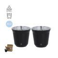 Set 2 vasos 80ml acero reciclado y doble pared