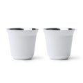 Set de 2 vasos de acero inox mate 80 ml Blanco Talla Única Adulto