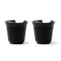Set de 2 vasos de acero inox mate 80 ml Negro Talla Única Adulto