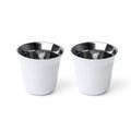 Set de 2 vasos de acero inox mate 80 ml