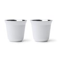 Set de 2 vasos de acero inox mate 80 ml