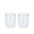 Set de 2 vasos de cristal doble pared 65 ml Trans