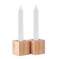 Set de 2 Velas con soporte bambú