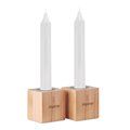Set de 2 Velas con soporte bambú