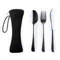 Set de 3 cubiertos en acero inox. con funda neopreno
