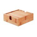 Set 4 Posavasos Bambú con Caja