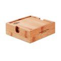 Set 4 Posavasos Bambú con Caja