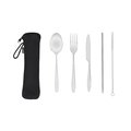 Set de 5 cubiertos con funda Plat