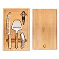 Set de bambú con accesorios para vino y queso Madera