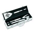 Set de barbacoa con 3 piezas en acero inox. y estuche de aluminio